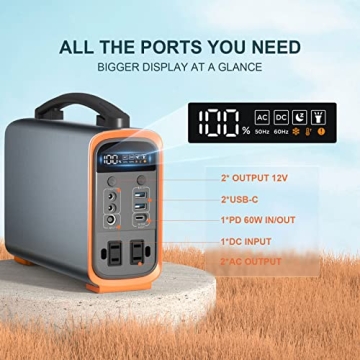 Portable Power Station 240Wh LiFePo4 for Camping