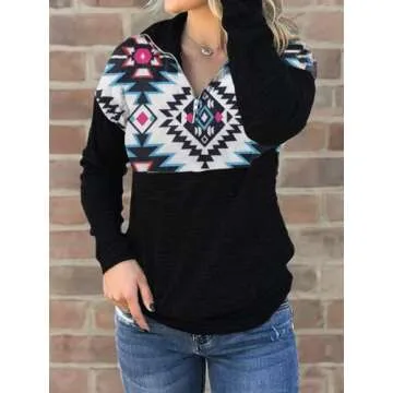 Voopptaw Women's Cozy Half Zip Sweatshirt for Casual Wear