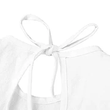 lymanchi Toddler Girl Cotton Linen Ruffle Halter Sleeveless Casual Kids Dresses 818 White 110