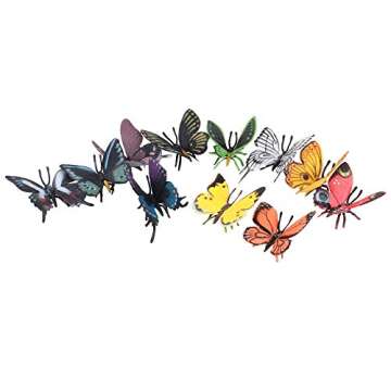 Wild Republic Butterfly Nature Tube, Insect Figurines Tube, Nature Toys, Kids Gifts, 12-piece,Multic...