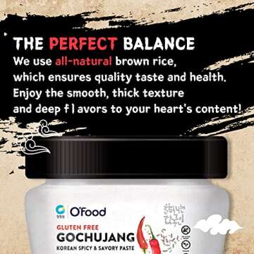 Chung Jung One O'Food Gluten-Free Gochujang Korean Red Chili Pepper Paste Hot Sauce, Spicy, Sweet and Savory Fermented Condiment