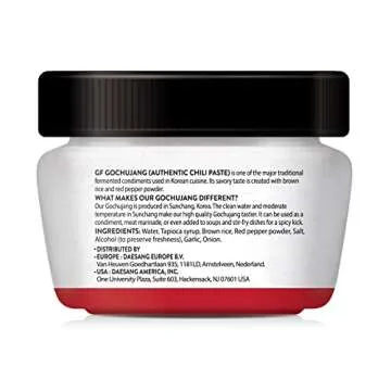 Chung Jung One O'Food Gluten-Free Gochujang Korean Red Chili Pepper Paste Hot Sauce, Spicy, Sweet and Savory Fermented Condiment