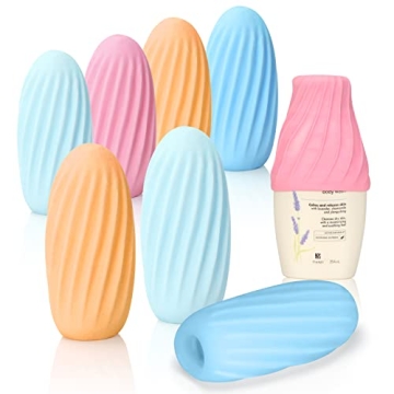 Volnamal Elastic Sleeves for Leak Proofing in Luggage - 8 Pack - Sleeves for Travel Container, Reusa...