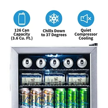 NewAir Beverage Refrigerator: Chills 126 Cans Efficiently
