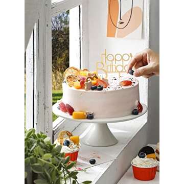 Stylish Ghaexui 10-Inch Porcelain Cake Stand for Events