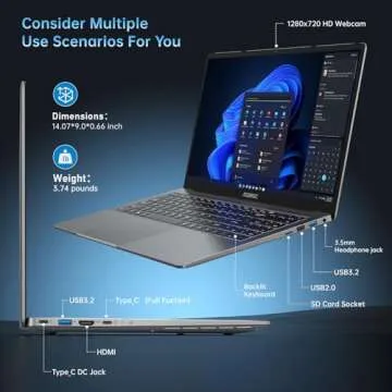ACEMAGIC 2025 Laptop: Ryzen 7, 16GB RAM, 512GB SSD