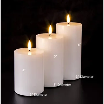 Eywamage Flameless Pillar Candles Set with Remote Control