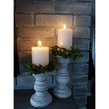 Eywamage Flameless Pillar Candles Set with Remote Control