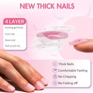 Hot Pink Press On Nails Short Square by KXAMELIE