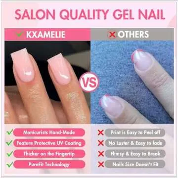 Hot Pink Press On Nails Short Square by KXAMELIE