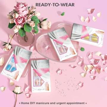 Hot Pink Press On Nails Short Square by KXAMELIE