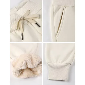 Stylish Yeokou Sherpa Lined Sweatpants for Women