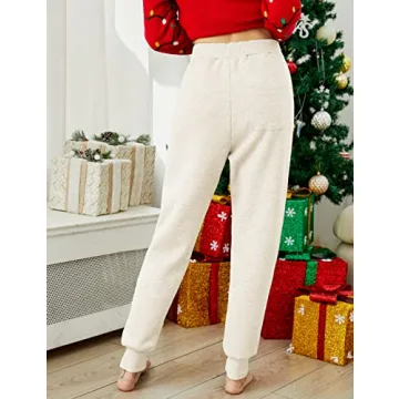 Stylish Yeokou Sherpa Lined Sweatpants for Women