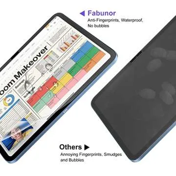 Fabunor [2 Pack Matte Surface Screen Protector Compatible with iPad 10th Generation 2022 (10.9 Inch), Matte PET Film for Drawing & Writing, Anti Glare, Compatible with Apple Pencil