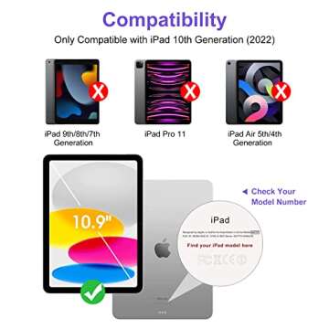 Fabunor [2 Pack Matte Surface Screen Protector Compatible with iPad 10th Generation 2022 (10.9 Inch), Matte PET Film for Drawing & Writing, Anti Glare, Compatible with Apple Pencil