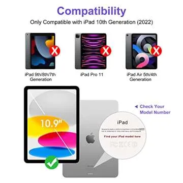 Fabunor [2 Pack Matte Surface Screen Protector Compatible with iPad 10th Generation 2022 (10.9 Inch), Matte PET Film for Drawing & Writing, Anti Glare, Compatible with Apple Pencil