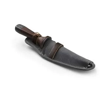 Barebones Hori Hori Ultimate - Garden Knife with Double-Edged Tempered Steel Blade, Walnut Handle, Ambidextrous Use, Japanese Knife Garden Tool for Weeding and Gardening (Tool & Sheath)