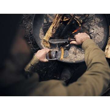 Barebones Hori Hori Ultimate - Garden Knife with Double-Edged Tempered Steel Blade, Walnut Handle, Ambidextrous Use, Japanese Knife Garden Tool for Weeding and Gardening (Tool & Sheath)