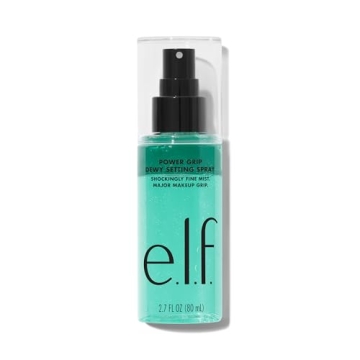 e.l.f. Power Grip Dewy Setting Spray, Ultra Fine Mist Made With Hyaluronic Acid, Grips Makeup For A ...