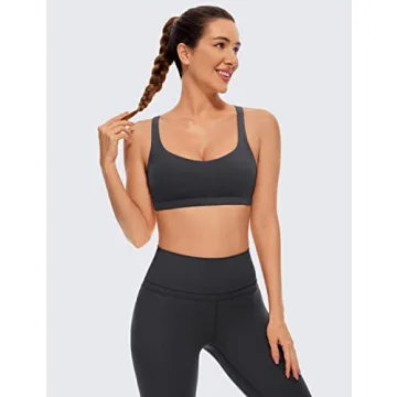 CRZ YOGA Women's Wirefree Sports Bra Comfortable Yoga Wear