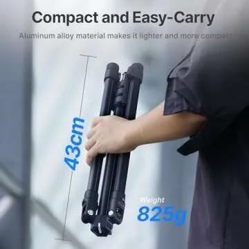 Ulanzi TT43 Extendable Photography Light Stand, Adjustable 6.23ft Aluminum Light Tripod, Reversible Portable Studio Lighting Tripod for Continute Output Lighting/Strobe Light/Webcams/Cameras/Softbox