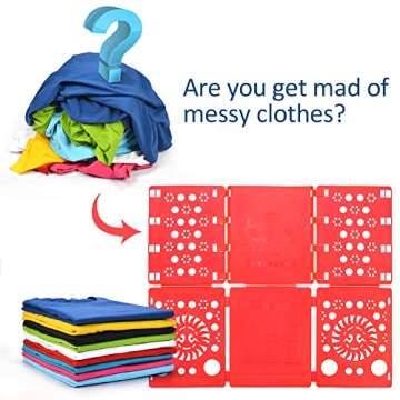 BoxLegend Version 3 Shirt Folder Shirt Folding Board t Shirts Clothes Folder Durable Plastic Laundry...