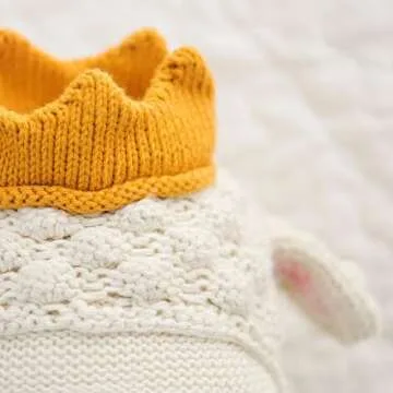 cuddle + kind Sebastian The Lamb Little 13" Hand-Knit Doll – 1 Doll = 10 Meals, Fair Trade, Heirloom Quality, Handcrafted in Peru, 100% Cotton Yarn