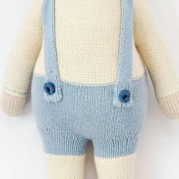 cuddle + kind Sebastian The Lamb Little 13" Hand-Knit Doll – 1 Doll = 10 Meals, Fair Trade, Heirloom Quality, Handcrafted in Peru, 100% Cotton Yarn