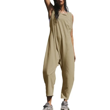 Stylish TBETNE Womens Summer Twisted Back Jumpsuit