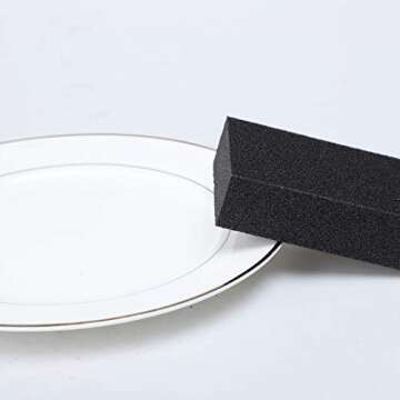 uxcell 10pcs Scouring Pad Non-Scratch Scouring Sponge Scrub Pads 4" x 2.8" For Scouring Kitchen, Dishwashing, Black