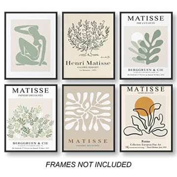 12PCS Matisse Poster, Danish Pastel Room Decor, Minimalist Wall art, Matisse Wall Art, Wall Art for ...