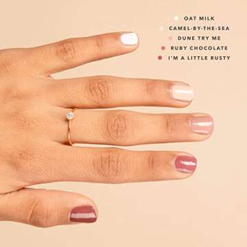 100% PURE Zero 20-Free Nail Polish Dune Try Me Long Wear Breathable Vibrant Color Less 20 Common Toxic Ingredients Dusty-Pink Nude Natural Based Care & Paint - Vegan, Cruelty-Free