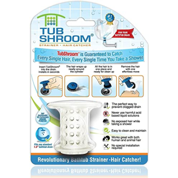 TubShroom Drain Protector Hair Catcher for Clog-Free Showers