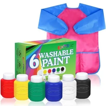 Crayola Kids Painting Set - Washable Paint & Smock for Creative Fun