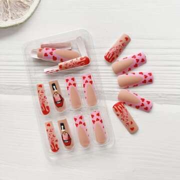 Valentine's Day Press On Nails - Elegant & Ready to Wear