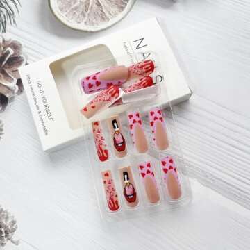 Valentine's Day Press On Nails - Elegant & Ready to Wear