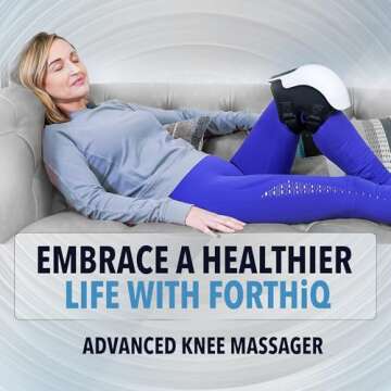 FORTHiQ Knee Massager Smart with Heat, Red Light and Massage Therapy, 3-in-1 Cordless, 2024 Updated Edition, FSA or HSA Eligible, Gifts for Grandma & Grandpa