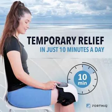 FORTHiQ Knee Massager Smart with Heat, Red Light and Massage Therapy, 3-in-1 Cordless, 2024 Updated Edition, FSA or HSA Eligible, Gifts for Grandma & Grandpa