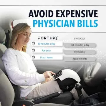 FORTHiQ Knee Massager Smart with Heat, Red Light and Massage Therapy, 3-in-1 Cordless, 2024 Updated Edition, FSA or HSA Eligible, Gifts for Grandma & Grandpa