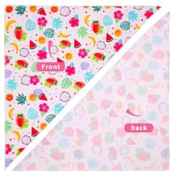 Gofshy Dog Cooling Bandana Summer Large 1PCS, Lightweight Quick Drying Poly-Blend, Triangle Scarfs Bibs with Cute Fruit Pattern, Adjustable Breed Handkerchief for Medium Large Dogs Puppies Pets Gift