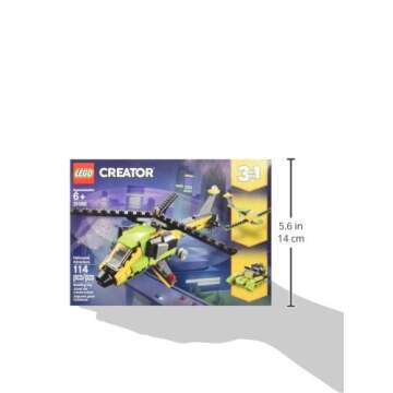 LEGO Creator 3in1 Helicopter Adventure 31092 Building Kit (114 Pieces)