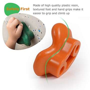 SSBRIGHT Sets of 25 Multi-Colored Kids&Adults Large Rock Climbing Holds Climbing Rocks for Outdoor Indoor Home Playground DIY Climbing Wall Grip Kits Holds up to 440lbs with Secure Mounting Hardware