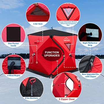 Pop Up 3-4 Person Insulated Ice Fishing Shelter