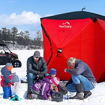 Pop Up 3-4 Person Insulated Ice Fishing Shelter