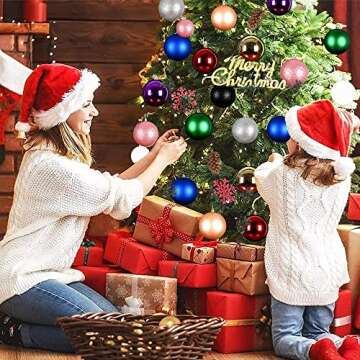 Benjia Extra Large Size Outdoor Christmas Ornaments, Oversized Huge Big Shatterproof Xmas Christmas Plastic Balls for Outside Lawn Yard Tree Hanging Decorations (6"/150mm, Red, 4 Packs)