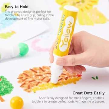 Shuttle Art Dot Markers 12 Colors Non-Toxic Washable for Kids