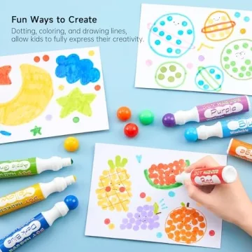 Shuttle Art Dot Markers 12 Colors Non-Toxic Washable for Kids