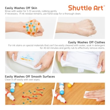 Shuttle Art Dot Markers 12 Colors Non-Toxic Washable for Kids