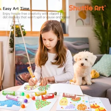 Shuttle Art Dot Markers 12 Colors Non-Toxic Washable for Kids
