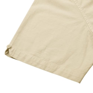 JEKAOYI Men's Summer Casual Short Sleeve Linen Shirt